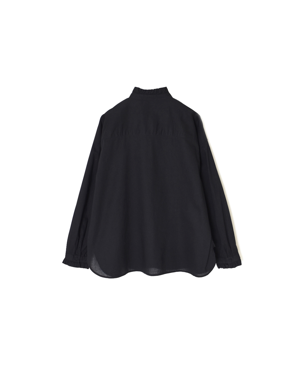 NMDS25531(シャツ) 60s ORGANIC CAMBRIC WITH EMB FRILL COLLAR EMB SHIRT