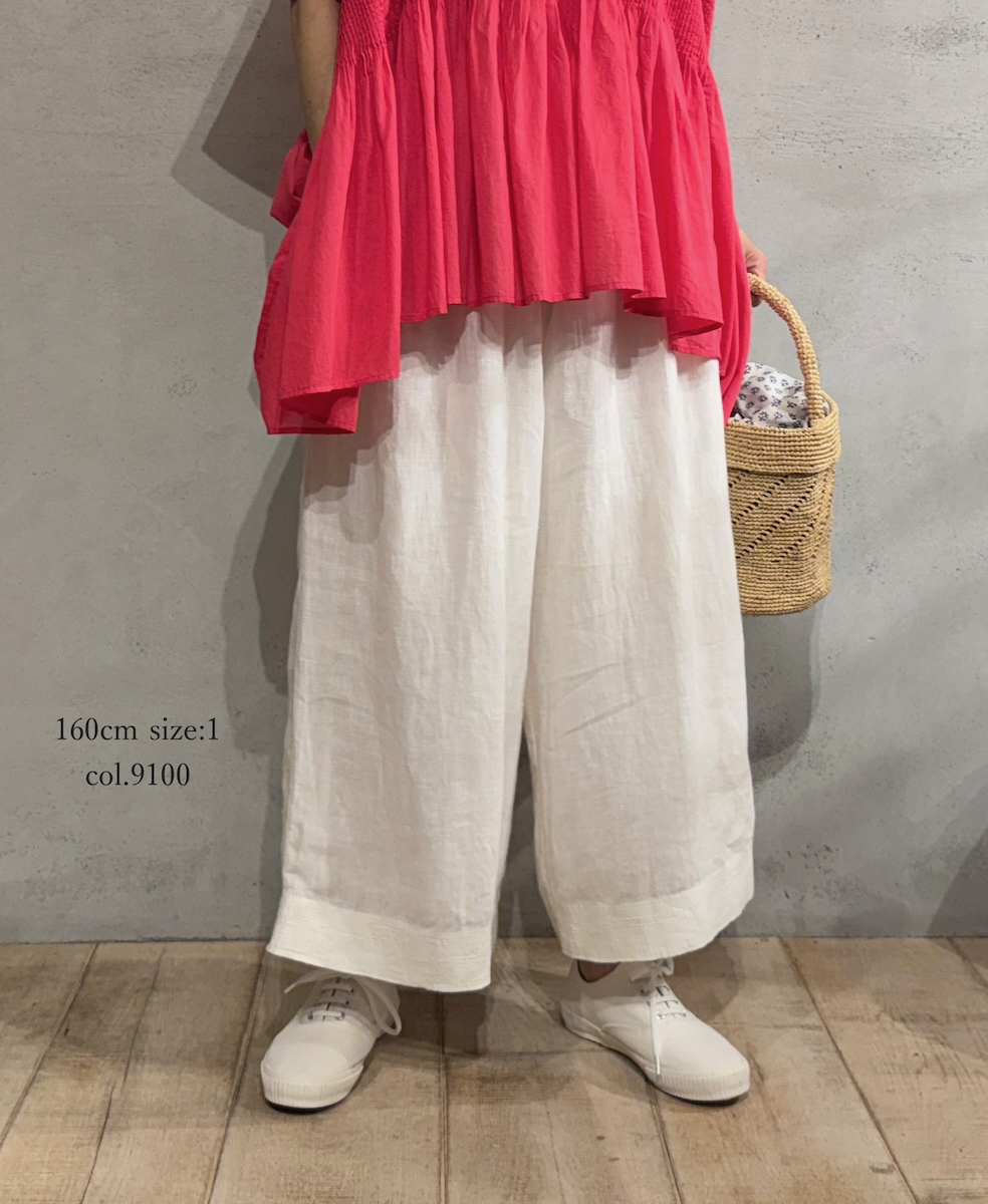 ●INMDS25004(パンツ)YARN DYE AUTO LOOM 60s LINEN PLAIN EASY PANTS