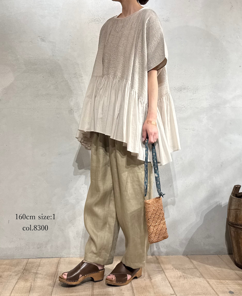 ●GNMDS2501NLT(パンツ) LINEN TWILL 2TUCK TAPERED EASY PANTS