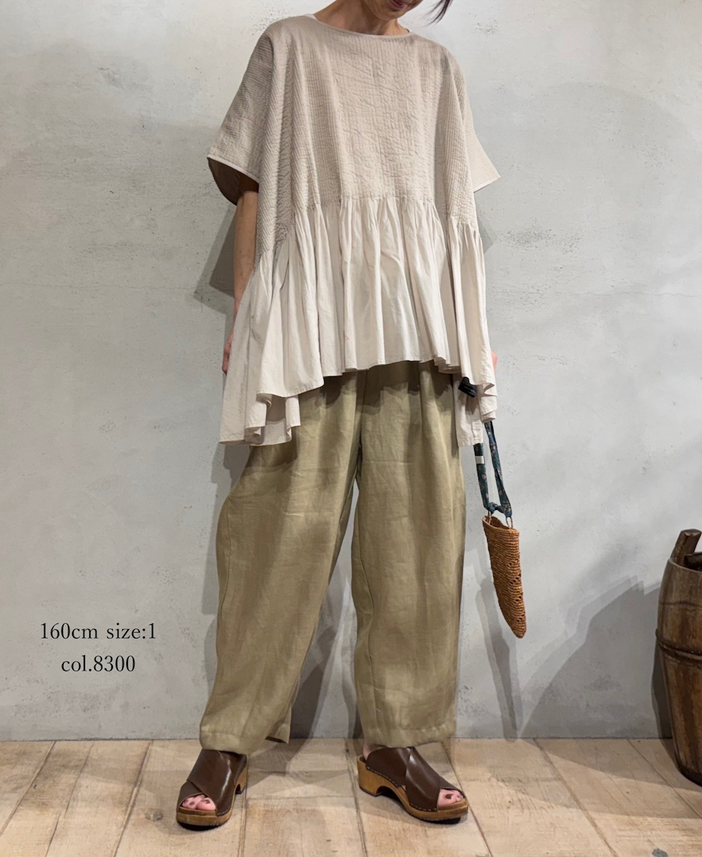 ●GNMDS2501NLT(パンツ) LINEN TWILL 2TUCK TAPERED EASY PANTS