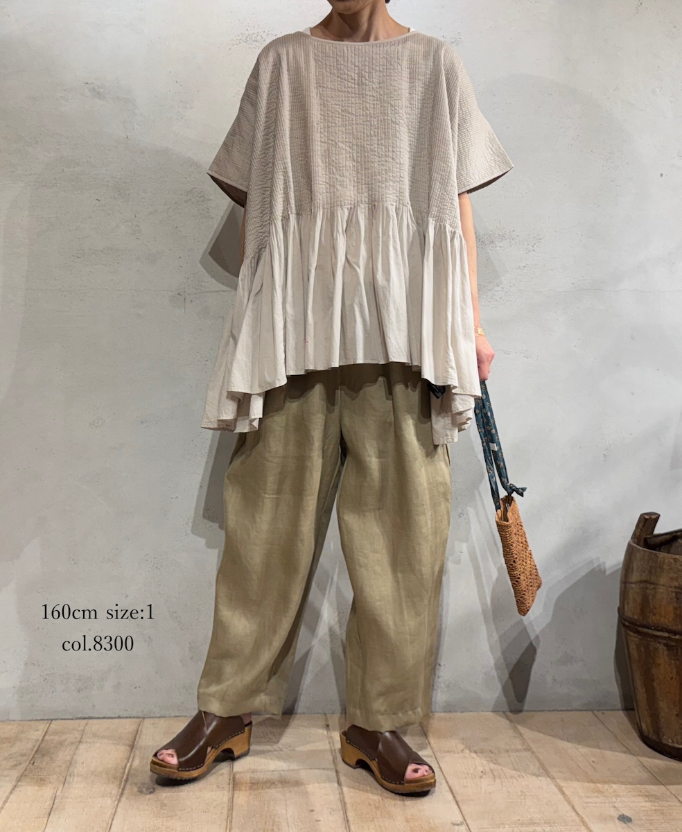 ●GNMDS2501NLT(パンツ) LINEN TWILL 2TUCK TAPERED EASY PANTS
