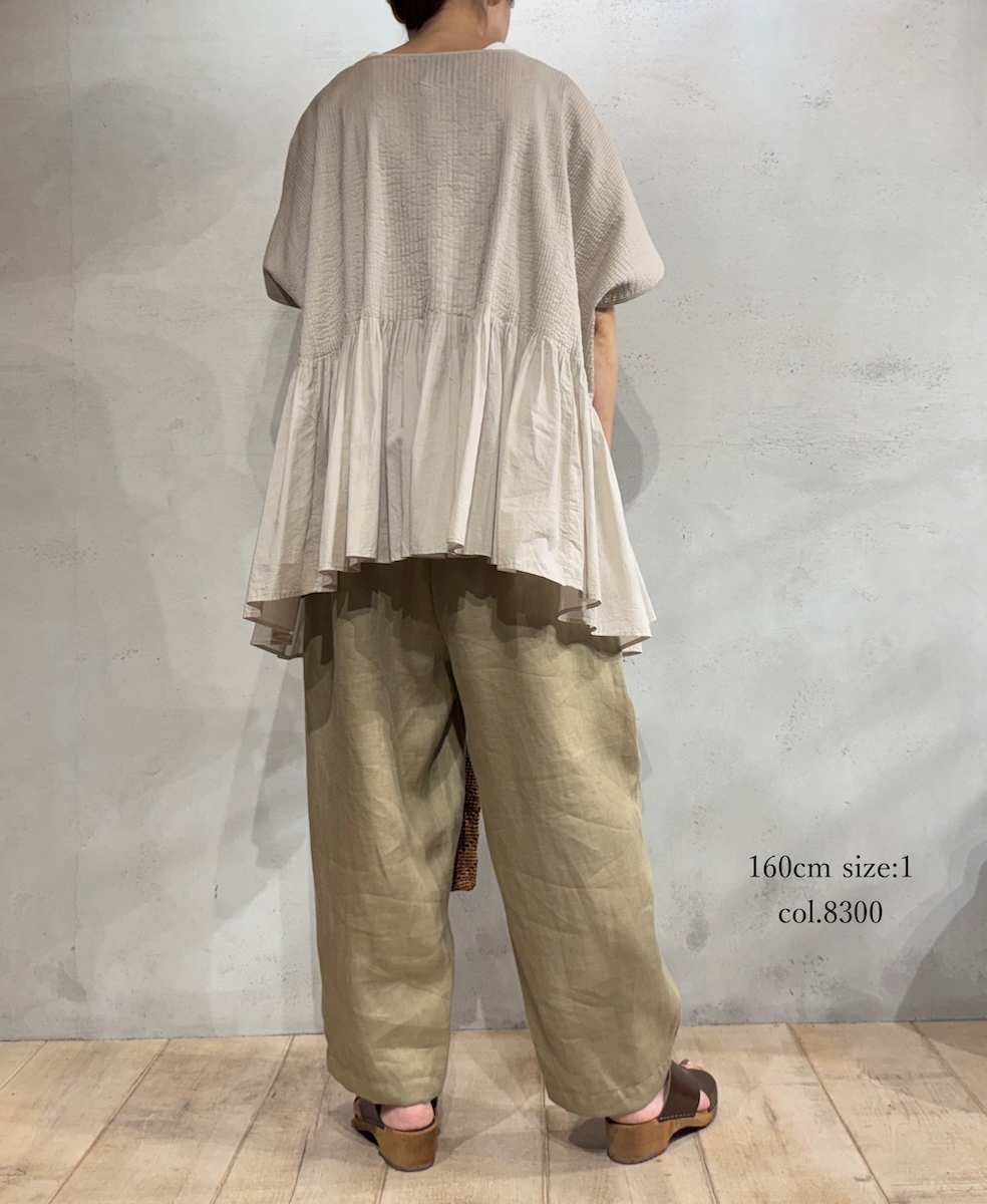 ●GNMDS2501NLT(パンツ) LINEN TWILL 2TUCK TAPERED EASY PANTS