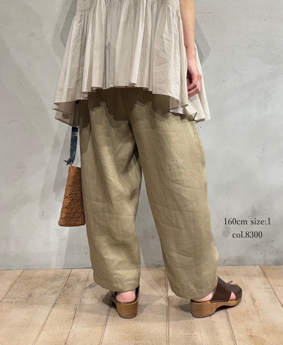 ●GNMDS2501NLT(パンツ) LINEN TWILL 2TUCK TAPERED EASY PANTS