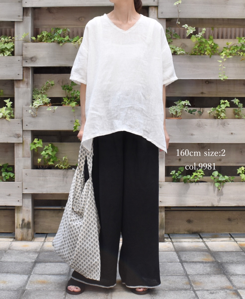 ●INMDS25133(パンツ) HANDWOVEN LINEN PLAIN WITH SELVAGE EASY PANTS
