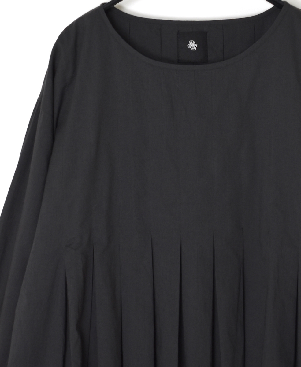 ●NMDS25522(シャツ) 60s ORGANIC CAMBRIC PLAIN INVERTED PLEATED L/SL PULLOVER
