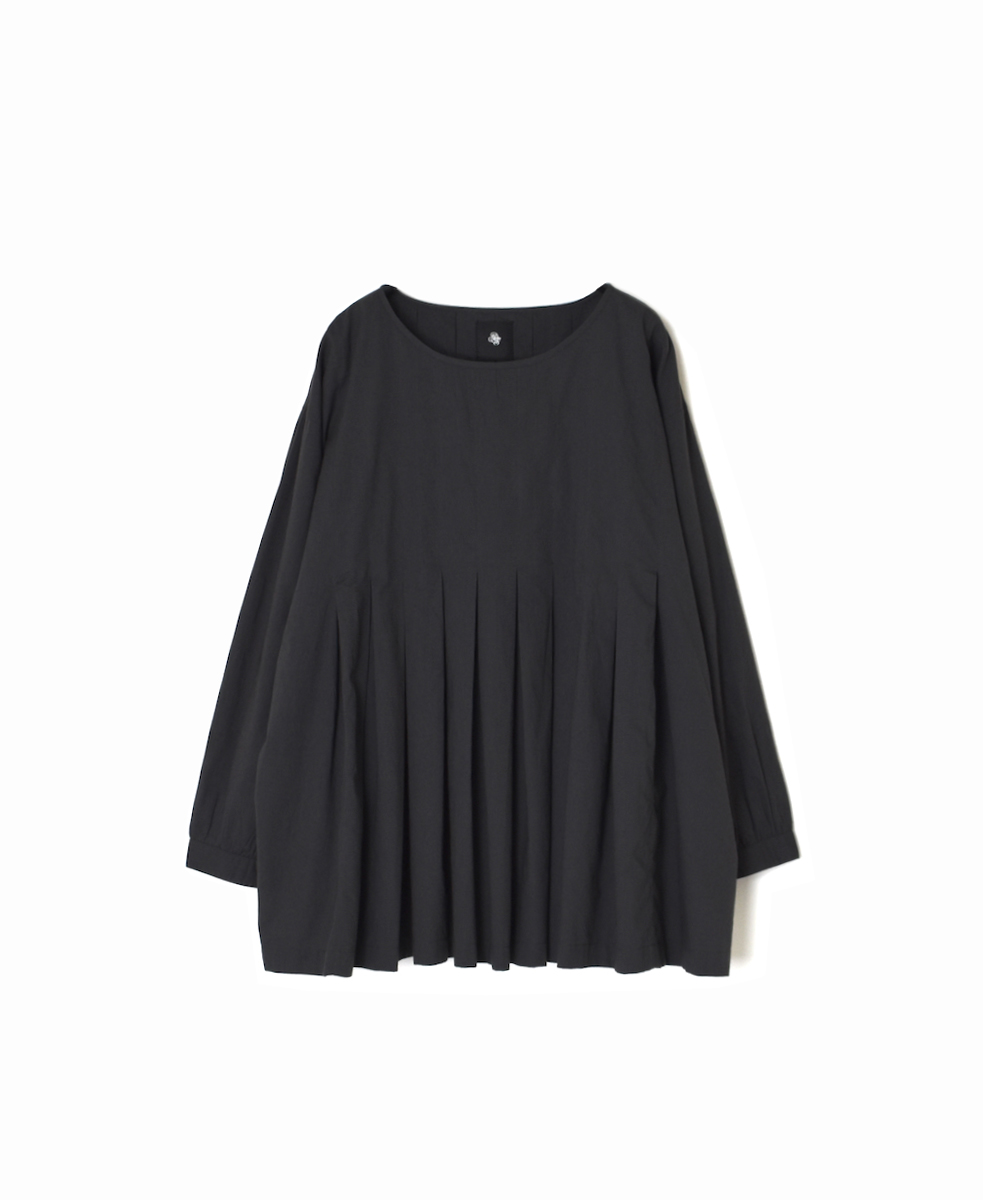●NMDS25522(シャツ) 60s ORGANIC CAMBRIC PLAIN INVERTED PLEATED L/SL PULLOVER