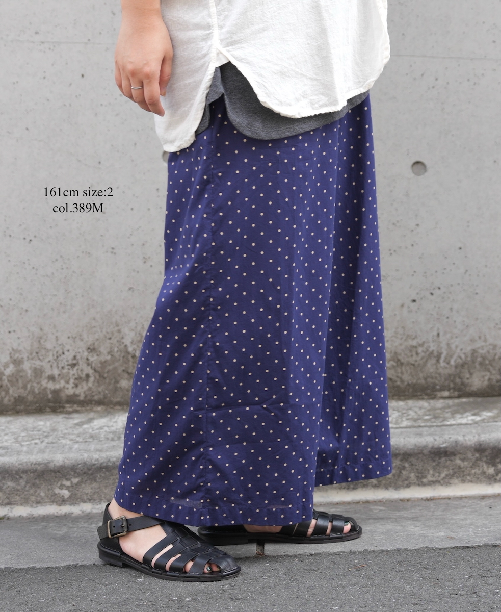 NSL22016 (パンツ) COTTON VOILE DOT PRINT WIDE EASY PANTS