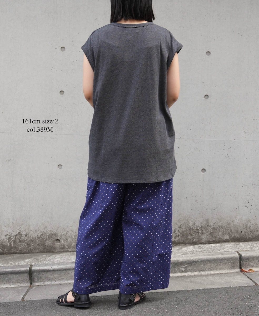 NSL22016 (パンツ) COTTON VOILE DOT PRINT WIDE EASY PANTS