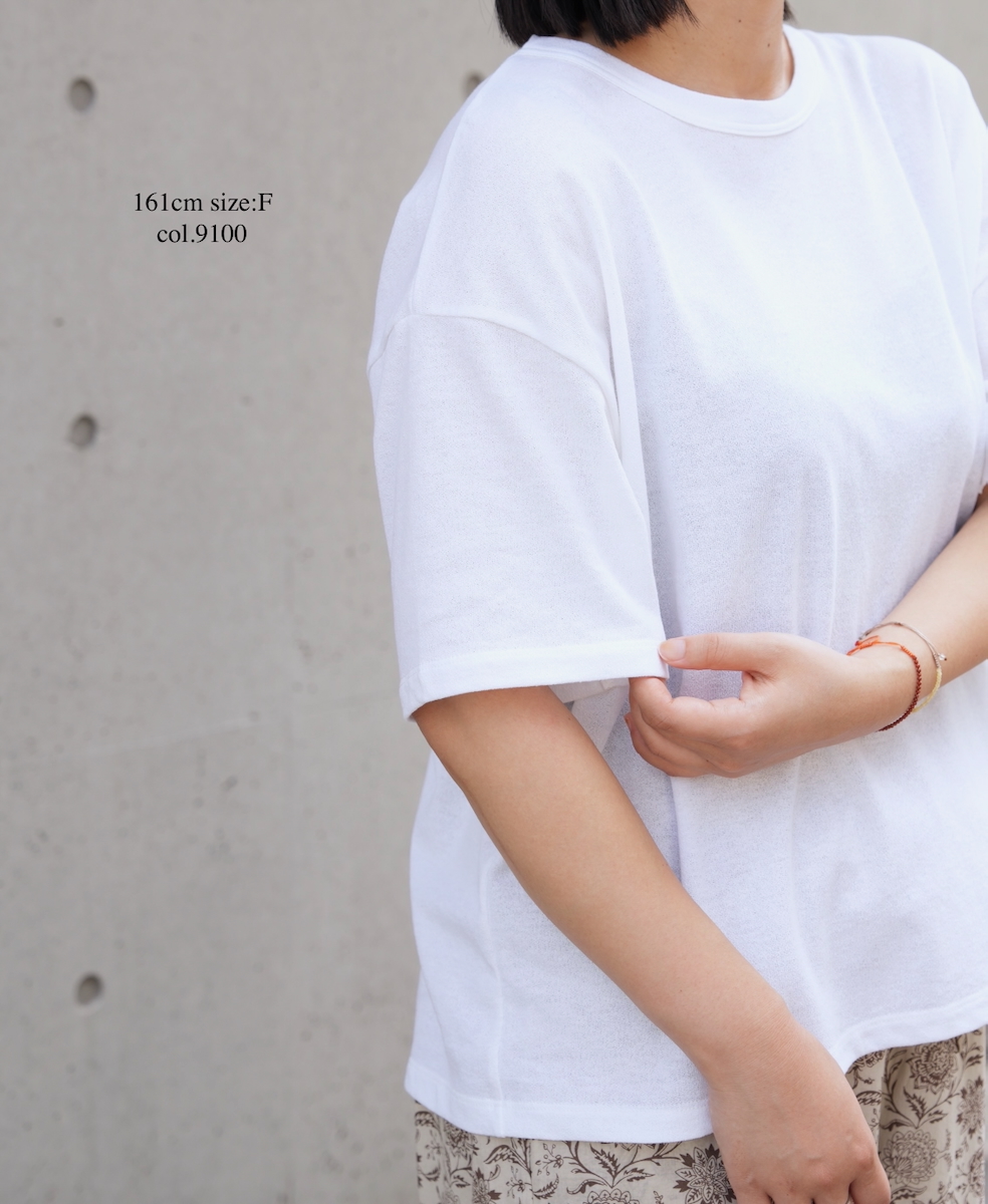 ●GNSL25052(Tシャツ) GEORETTE JERSEY CREW-NECK T-SHIRT