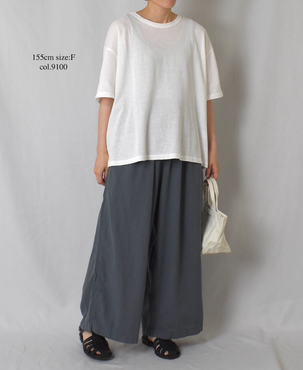 ●GNSL25052(Tシャツ) GEORETTE JERSEY CREW-NECK T-SHIRT