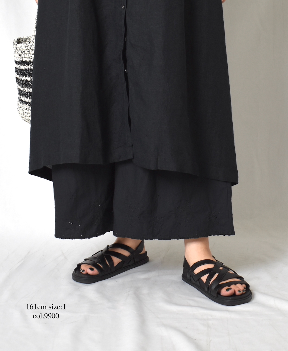 INSL25233(パンツ) 60s POPLIN PLAIN WITH CUT WORK EMBROIDERY EASY PANTS