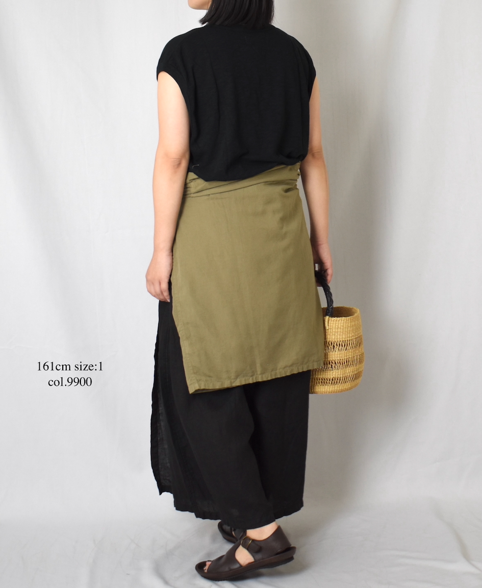 NAM2411LP (キュロットスカート) LINEN PLAIN (OVERDYE) WRAP CULOTTES
