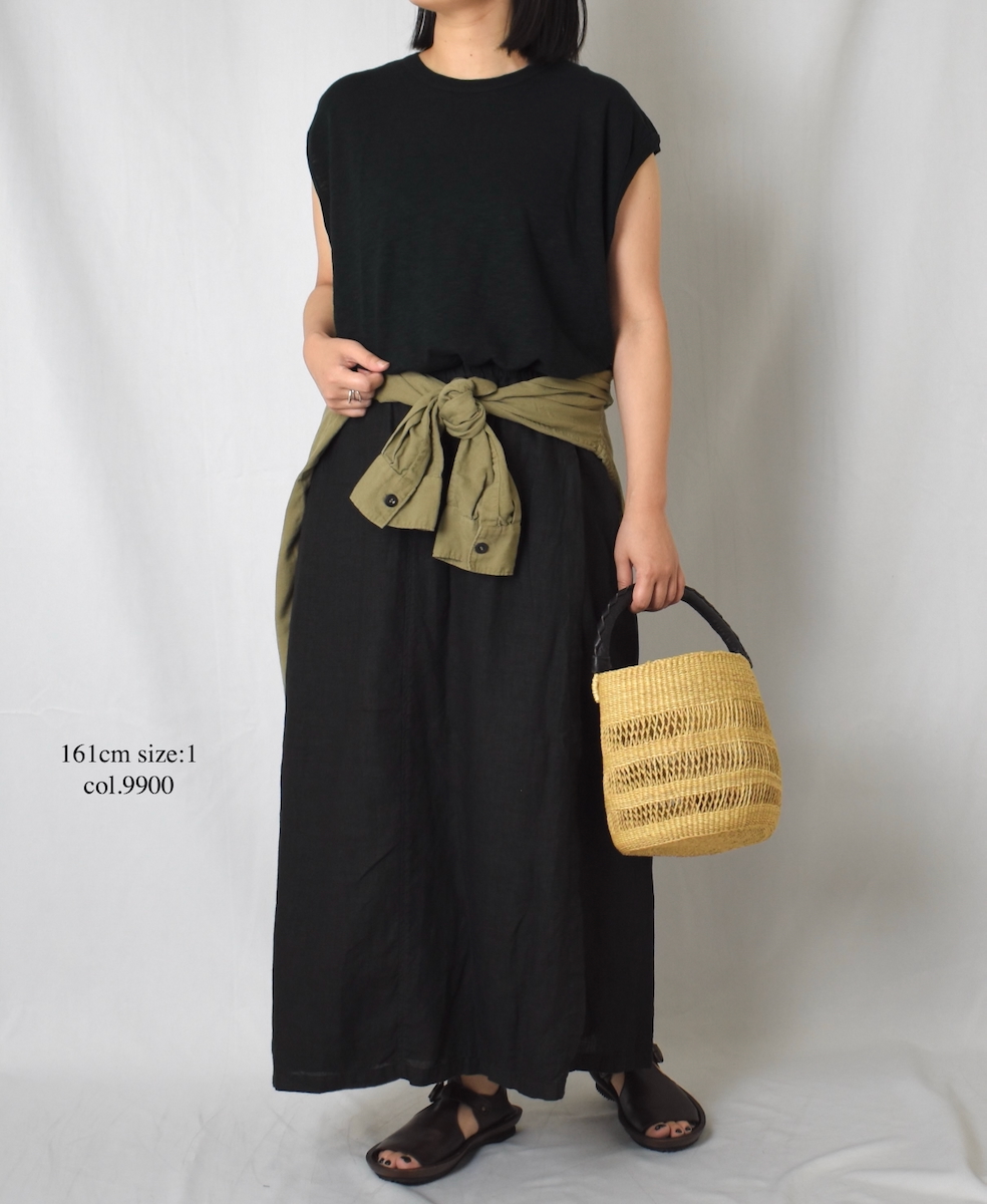 NAM2411LP (キュロットスカート) LINEN PLAIN (OVERDYE) WRAP CULOTTES