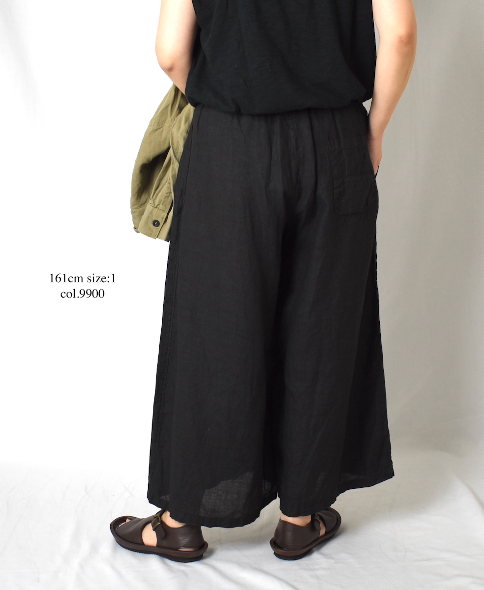 NAM2411LP (キュロットスカート) LINEN PLAIN (OVERDYE) WRAP CULOTTES