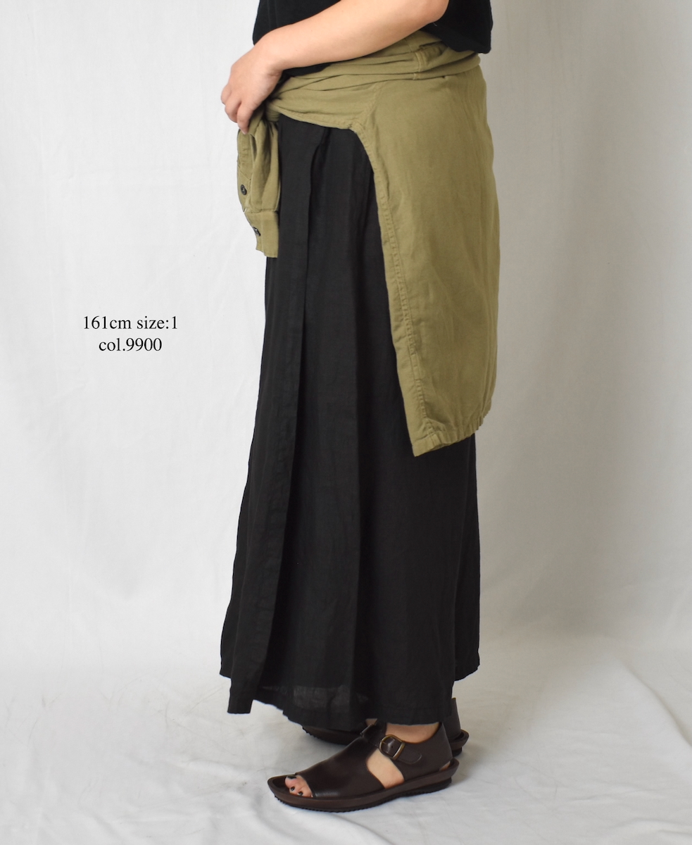 NAM2411LP (キュロットスカート) LINEN PLAIN (OVERDYE) WRAP CULOTTES