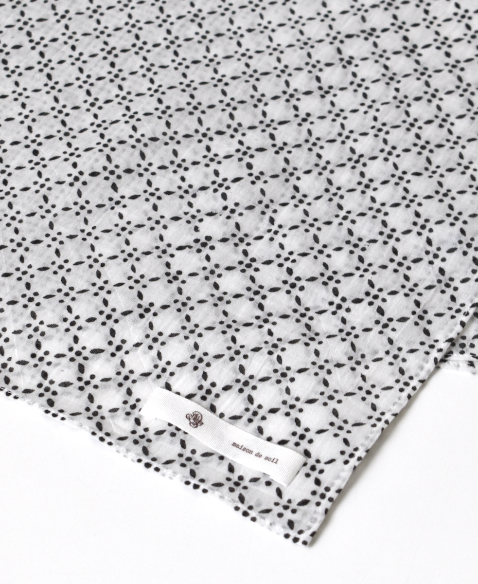 ZMD0408(スカーフ) BLOCK PRINT SCARF
