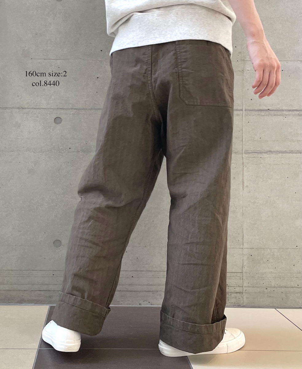 NAM2581HR(パンツ) HEAVY WEIGHT COTTON HERRINGBONE ONE-TUCK PANTS
