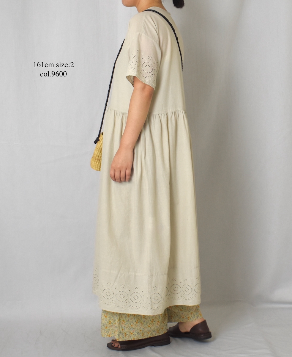 INAM2516FD(パンツ) COTTON FLOWER PRINT GATHERED EASY PANTS WITH LINING