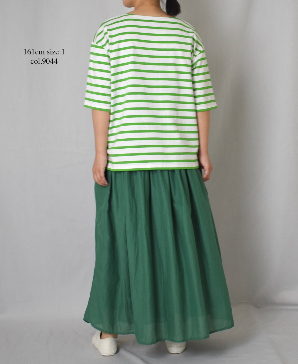 NLA2501(Tシャツ) REGULAR STRIPE DROP SHOULDER SHORT SLEEVE BASQUE SHIRT