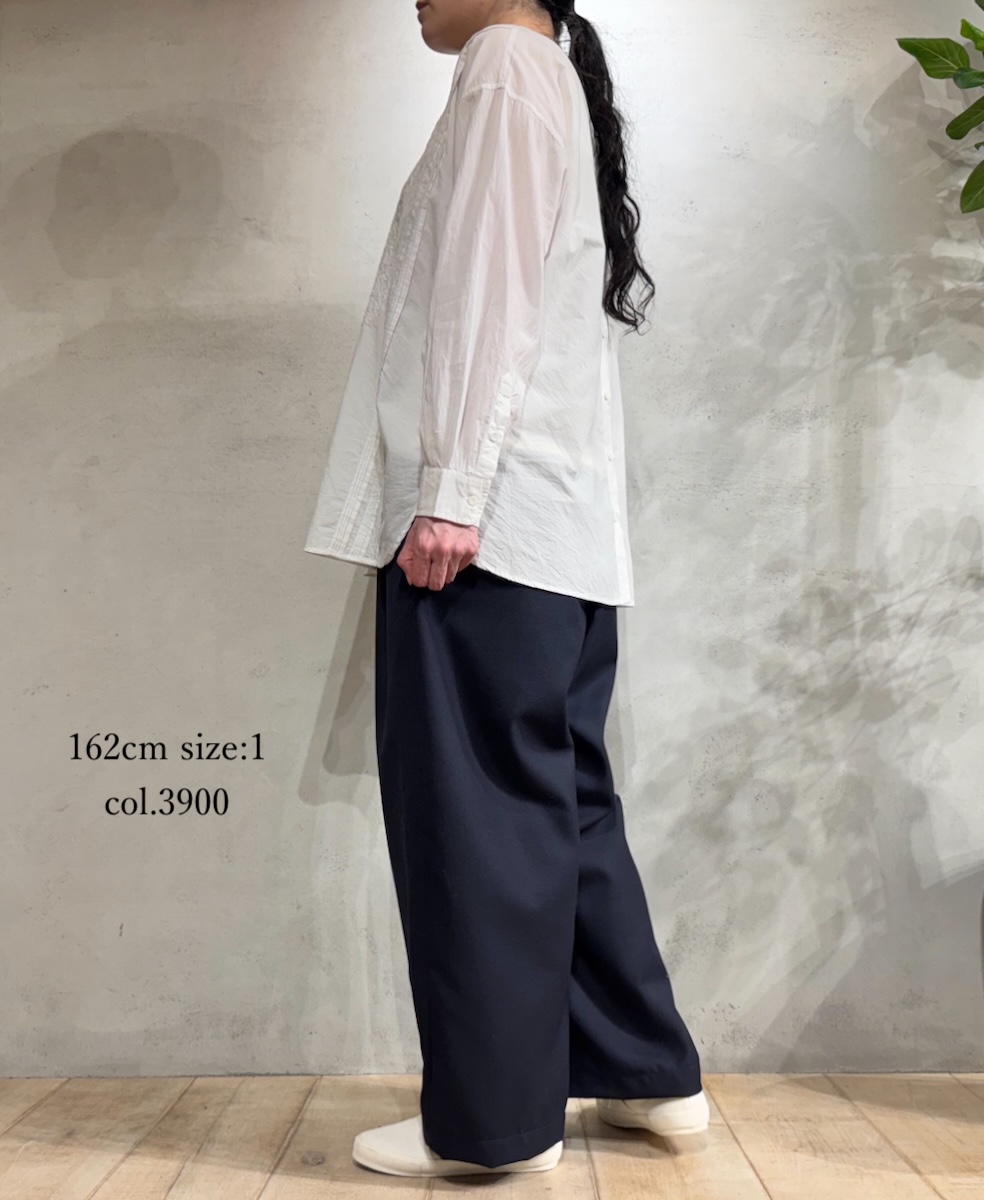 GNMDS2502WS(パンツ) WORSTED SERGE 2TUCK WIDE EASY PANTS