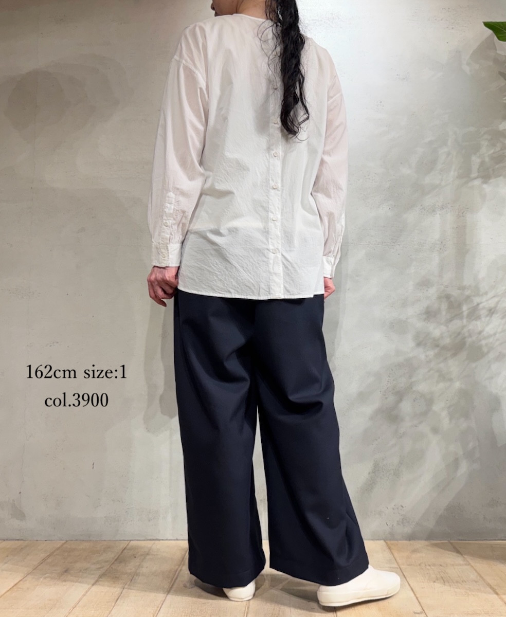 GNMDS2502WS(パンツ) WORSTED SERGE 2TUCK WIDE EASY PANTS