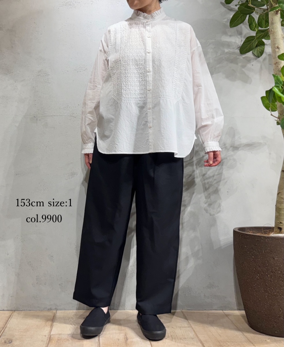 GNMDS2501WS(パンツ) WORSTED SERGE 2TUCK TAPERED EASY PANTS