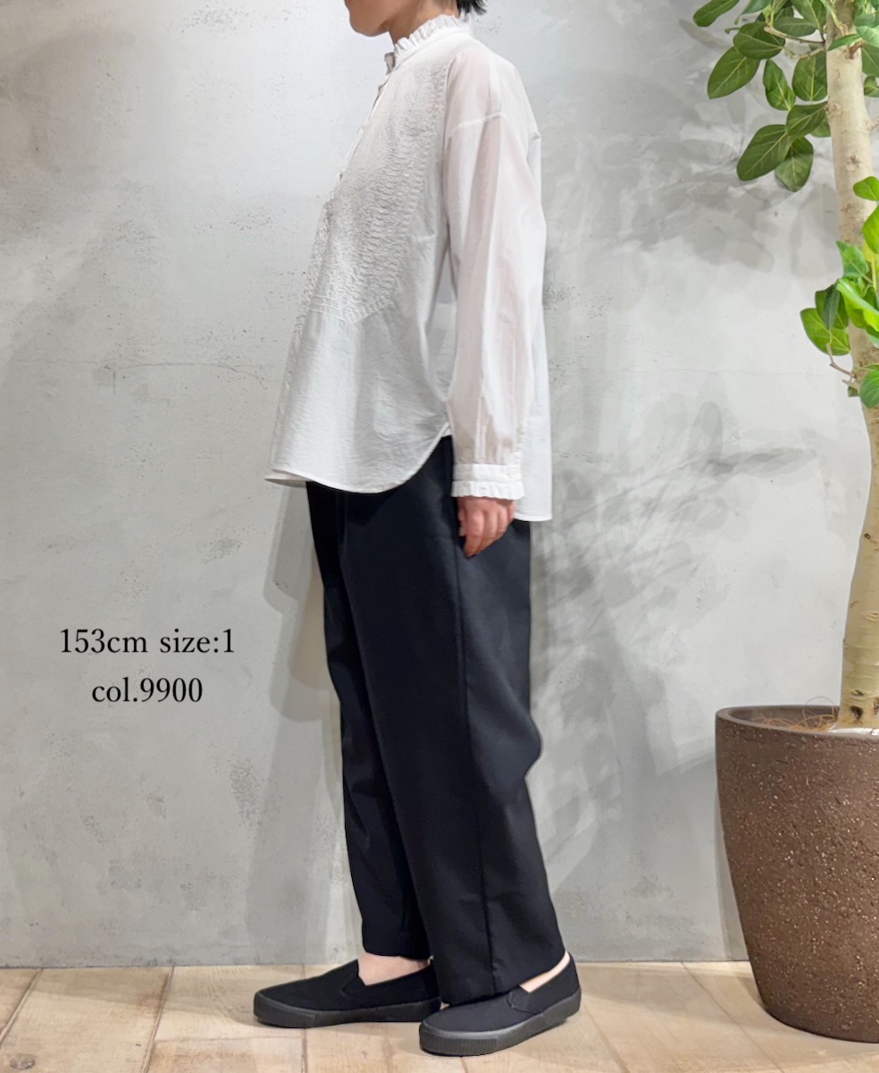 GNMDS2501WS(パンツ) WORSTED SERGE 2TUCK TAPERED EASY PANTS