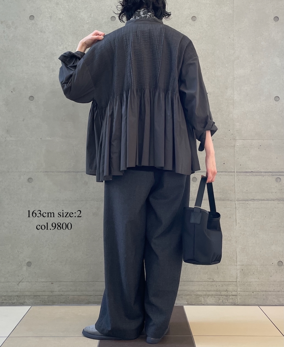 GNMDS2502WS(パンツ) WORSTED SERGE 2TUCK WIDE EASY PANTS