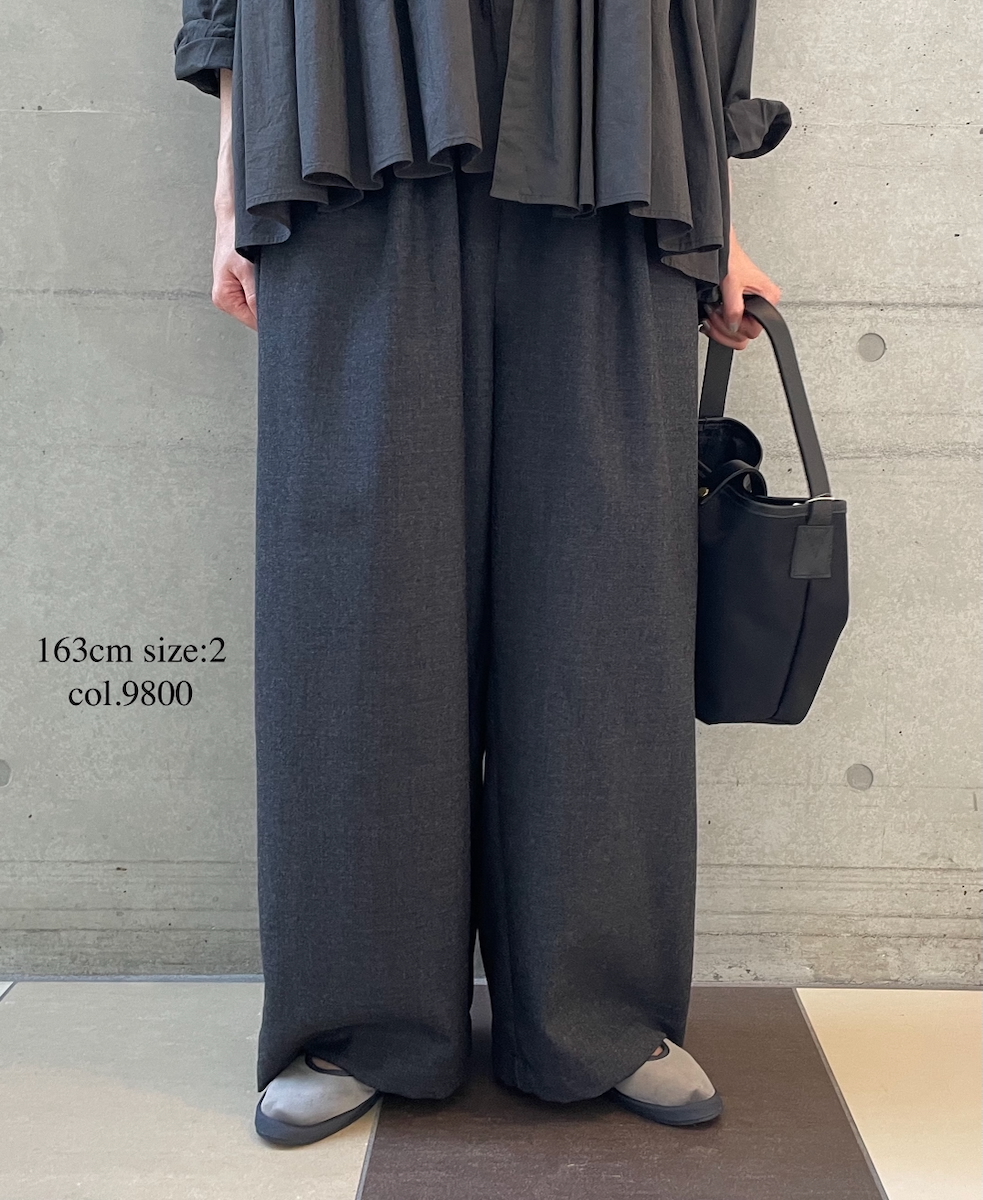 GNMDS2502WS(パンツ) WORSTED SERGE 2TUCK WIDE EASY PANTS