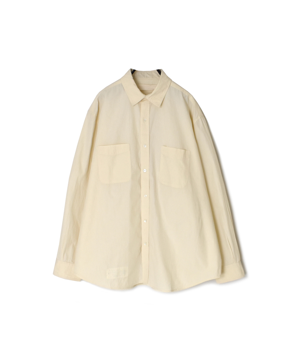 NVL2581(シャツ) 40s ORGANIC POPLIN REGULAR COLLAR L/SL OVERSIZED SHIRT