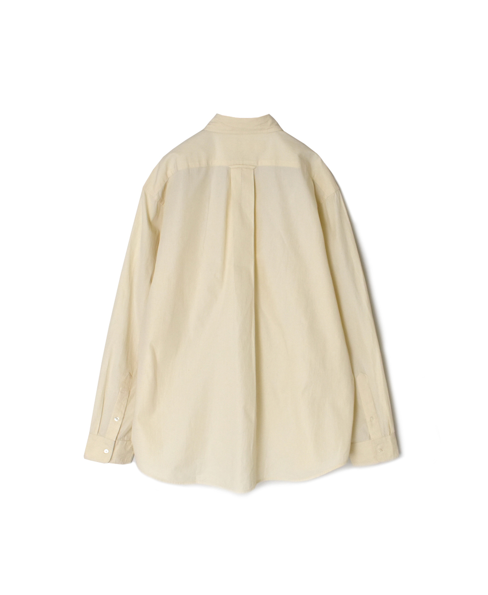 NVL2581(シャツ) 40s ORGANIC POPLIN REGULAR COLLAR L/SL OVERSIZED SHIRT