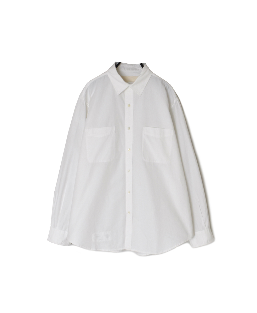 NVL2581(シャツ) 40s ORGANIC POPLIN REGULAR COLLAR L/SL OVERSIZED SHIRT