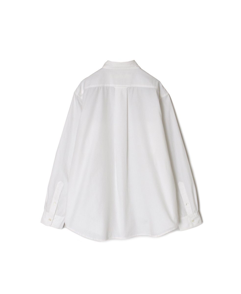 NVL2581(シャツ) 40s ORGANIC POPLIN REGULAR COLLAR L/SL OVERSIZED SHIRT