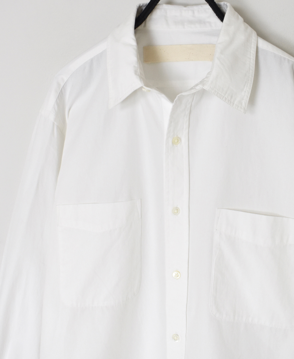 NVL2581(シャツ) 40s ORGANIC POPLIN REGULAR COLLAR L/SL OVERSIZED SHIRT