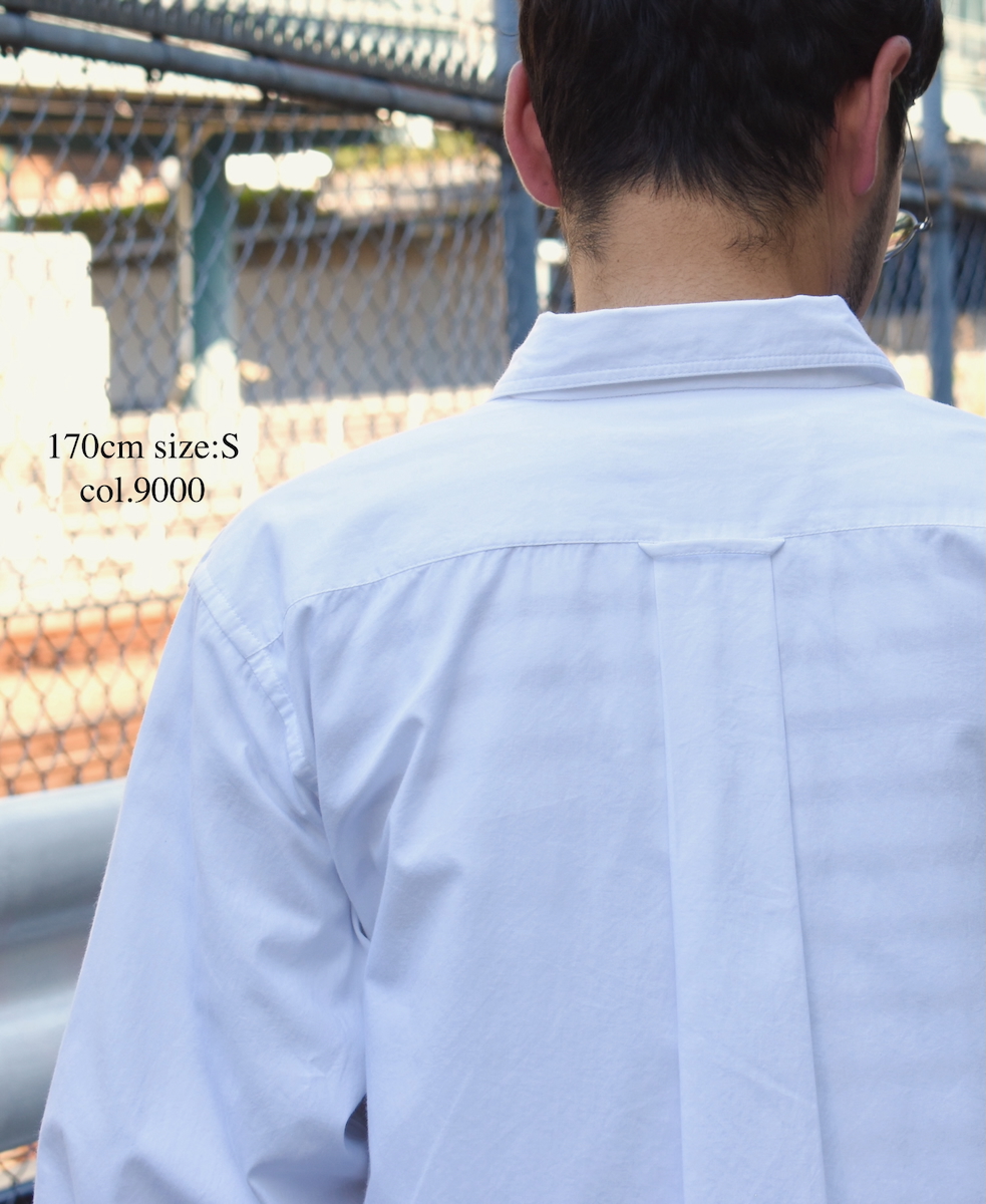 NVL2581(シャツ) 40s ORGANIC POPLIN REGULAR COLLAR L/SL OVERSIZED SHIRT