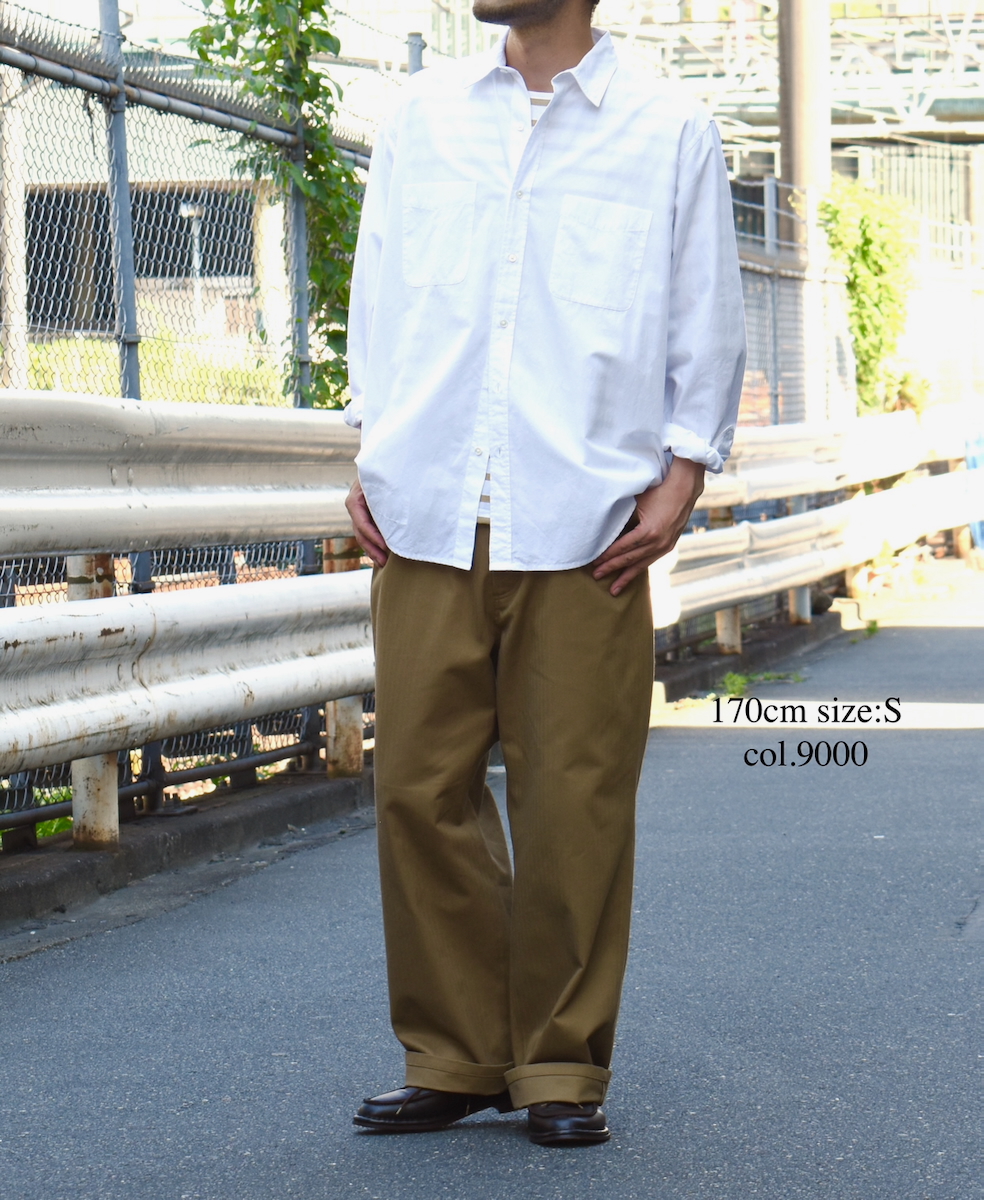 NVL2581(シャツ) 40s ORGANIC POPLIN REGULAR COLLAR L/SL OVERSIZED SHIRT