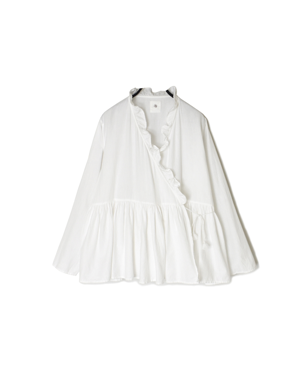 INMDS25701W(シャツ) TWILL COTTON KHADI PLAIN(WASH) FRILL CACHE COEUR