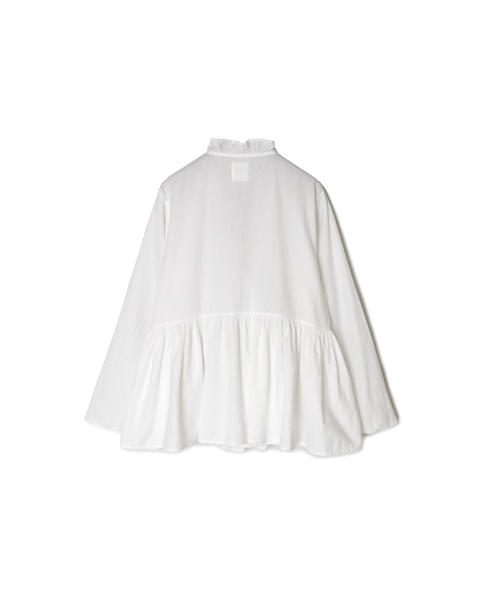 INMDS25701W(シャツ) TWILL COTTON KHADI PLAIN(WASH) FRILL CACHE COEUR