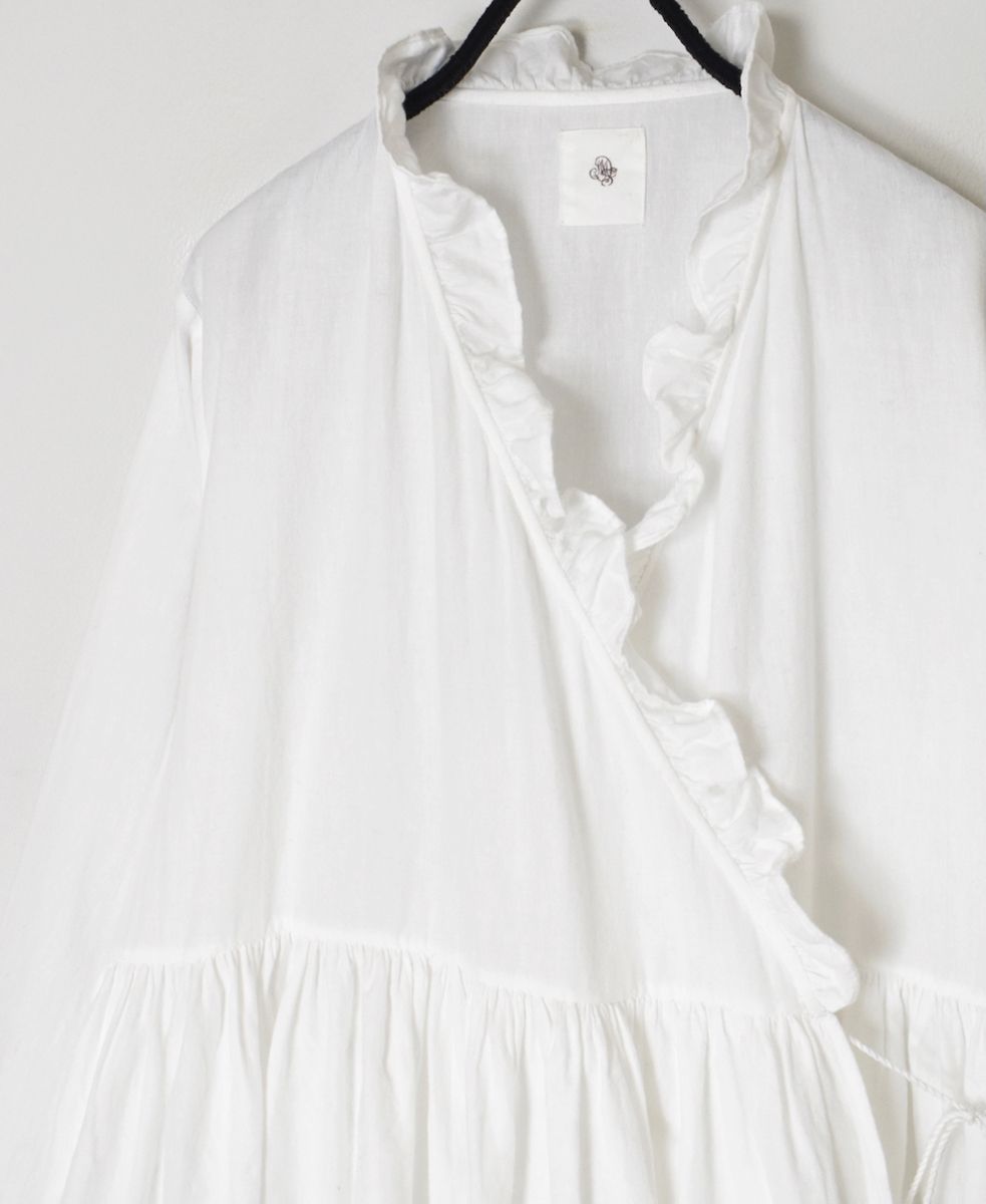 INMDS25701W(シャツ) TWILL COTTON KHADI PLAIN(WASH) FRILL CACHE COEUR