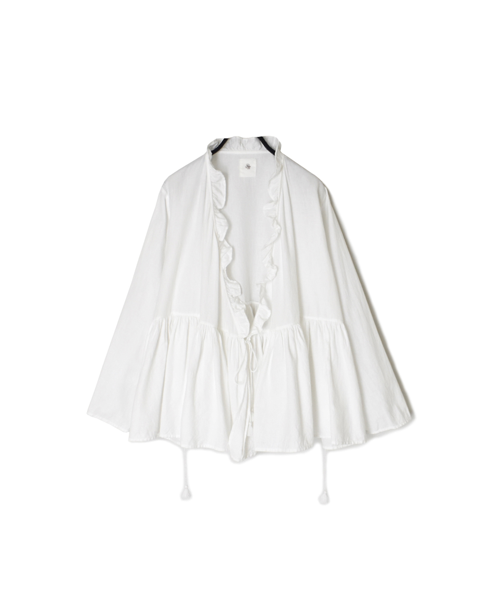 INMDS25701W(シャツ) TWILL COTTON KHADI PLAIN(WASH) FRILL CACHE COEUR