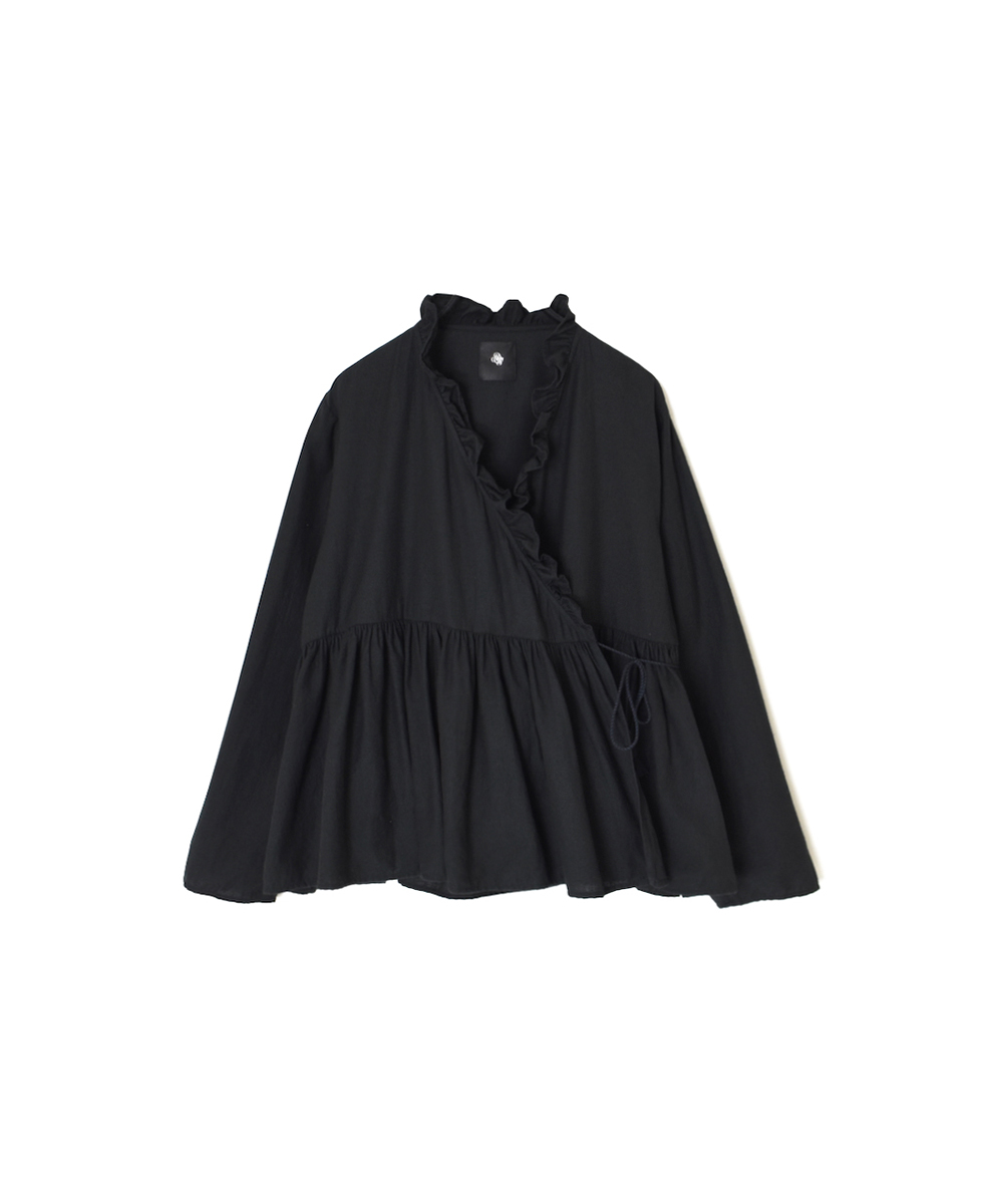 INMDS25701W(シャツ) TWILL COTTON KHADI PLAIN(WASH) FRILL CACHE COEUR