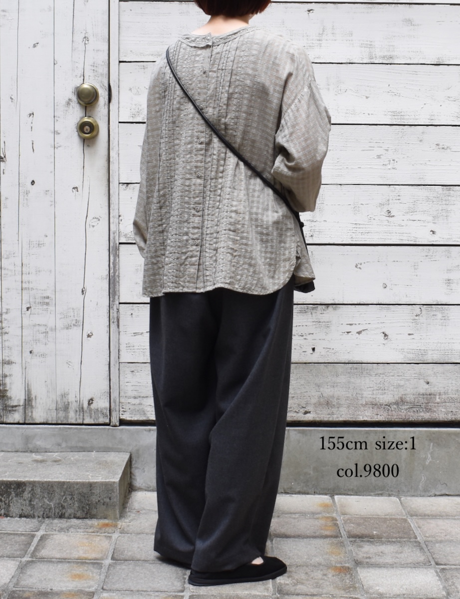 GNMDS2502WS(パンツ) WORSTED SERGE 2TUCK WIDE EASY PANTS