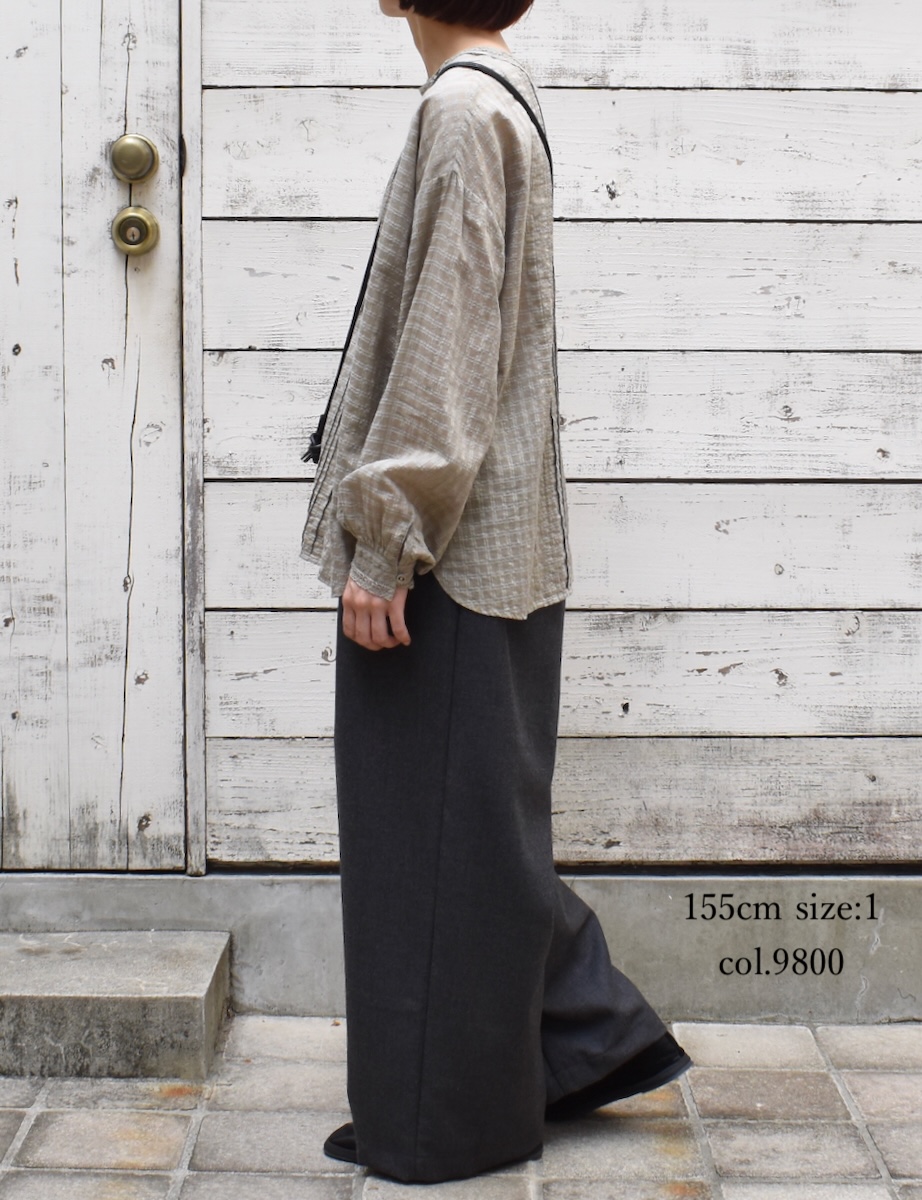 GNMDS2502WS(パンツ) WORSTED SERGE 2TUCK WIDE EASY PANTS