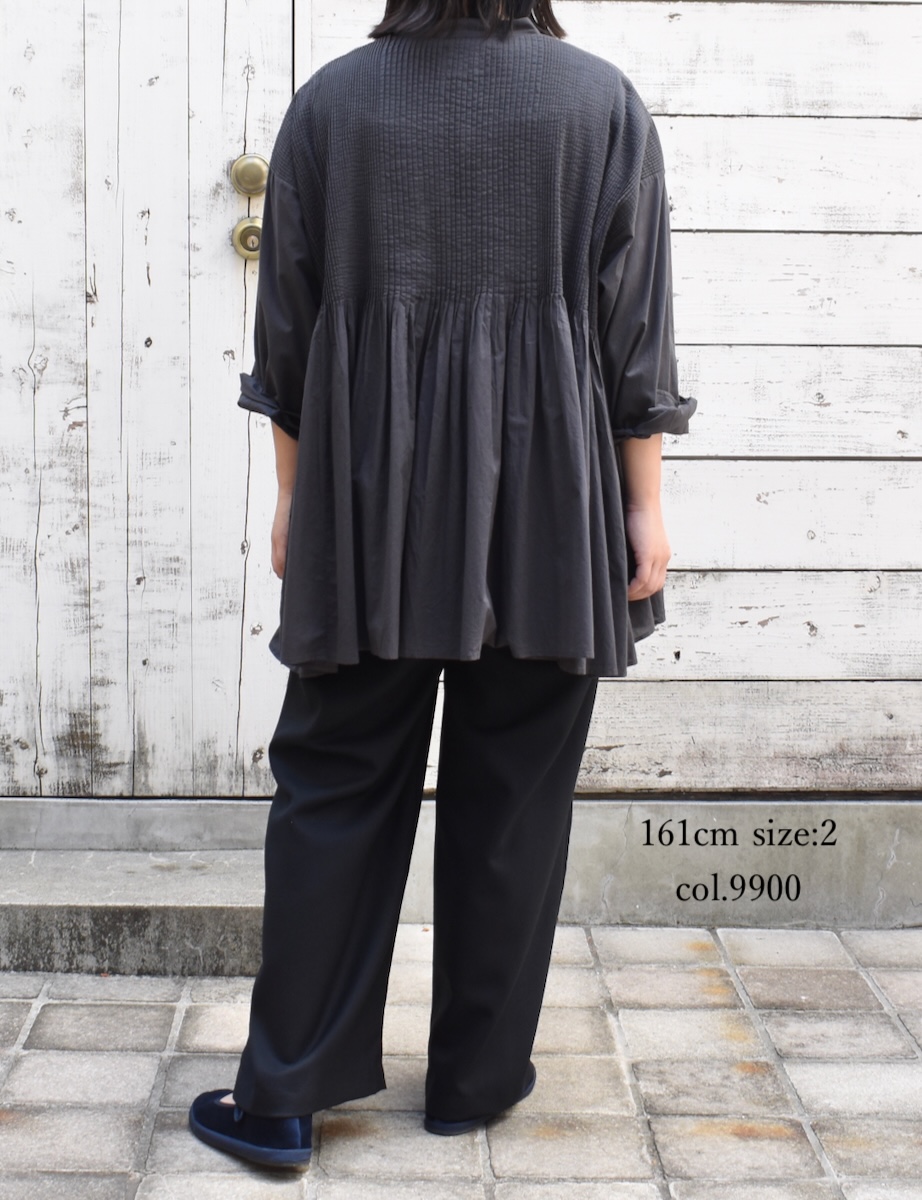 GNMDS2502WS(パンツ) WORSTED SERGE 2TUCK WIDE EASY PANTS