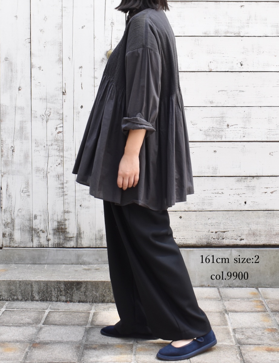 GNMDS2502WS(パンツ) WORSTED SERGE 2TUCK WIDE EASY PANTS