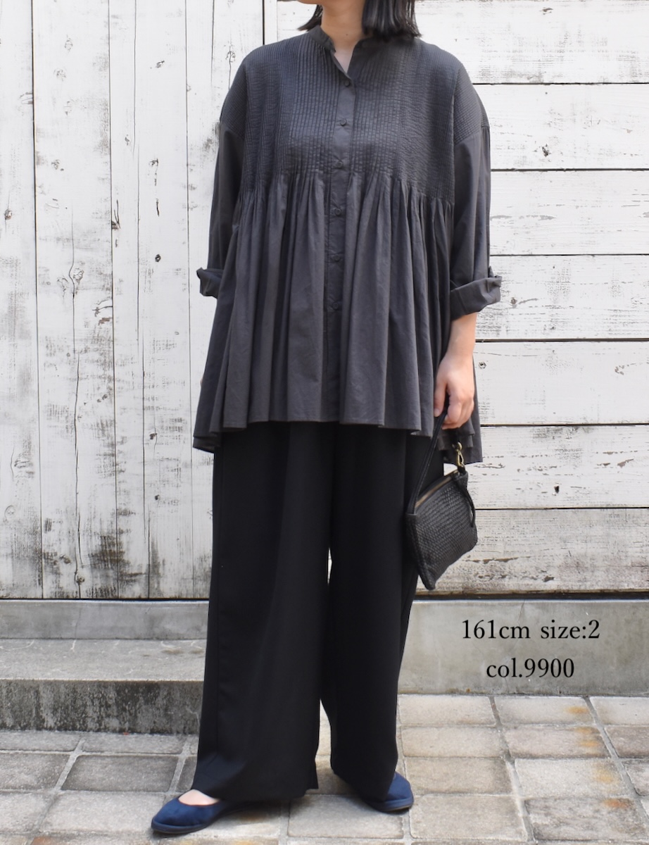 GNMDS2502WS(パンツ) WORSTED SERGE 2TUCK WIDE EASY PANTS