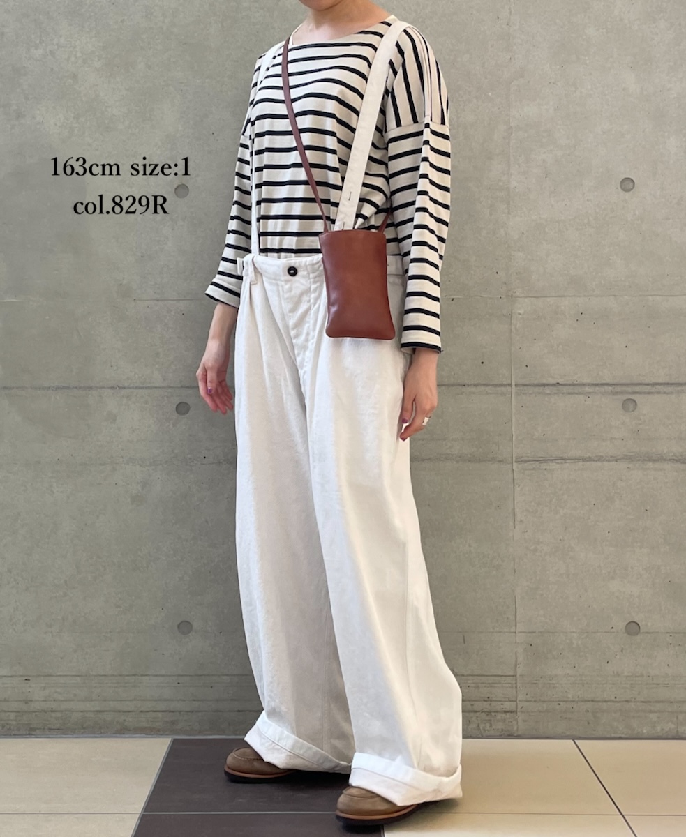 NLA2351 (カットソー) REGULAR STRIPE OVER SIZE L/SL BOAT-NECK BASQUE SHIRT