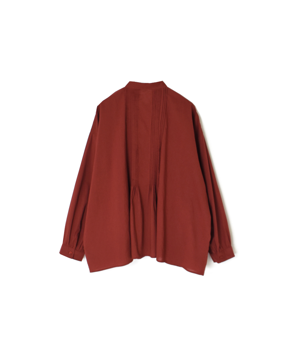 NSL25561(シャツ) 60s CAMBRIC PLAIN BANDED COLLAR PINTUCK SHIRT
