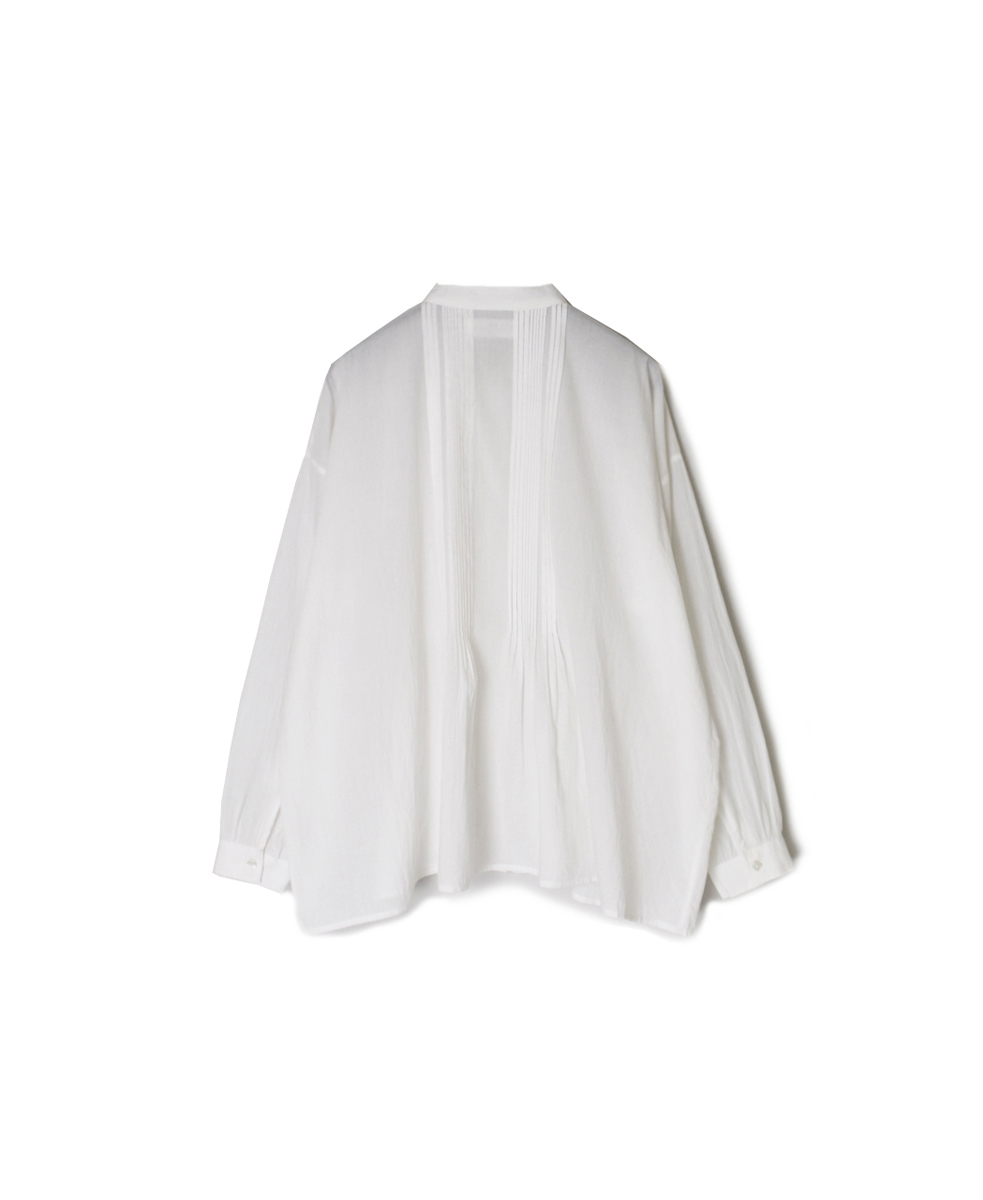 NSL25561(シャツ) 60s CAMBRIC PLAIN BANDED COLLAR PINTUCK SHIRT