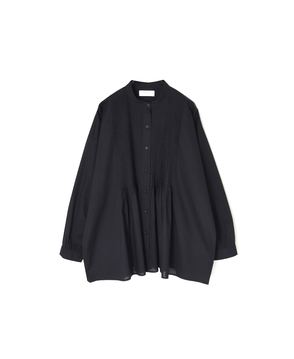 NSL25561(シャツ) 60s CAMBRIC PLAIN BANDED COLLAR PINTUCK SHIRT